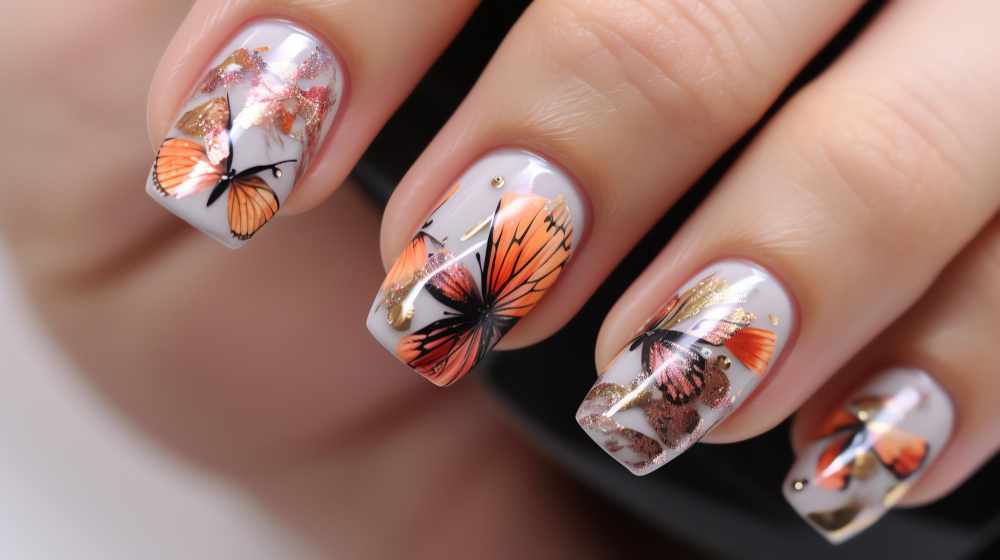 close-up-nails-with-butterflies-them